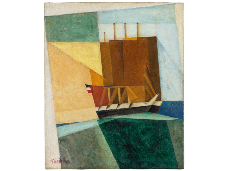 Lyonel Feiniger, Barque at Sea (Barke auf See) 1936  